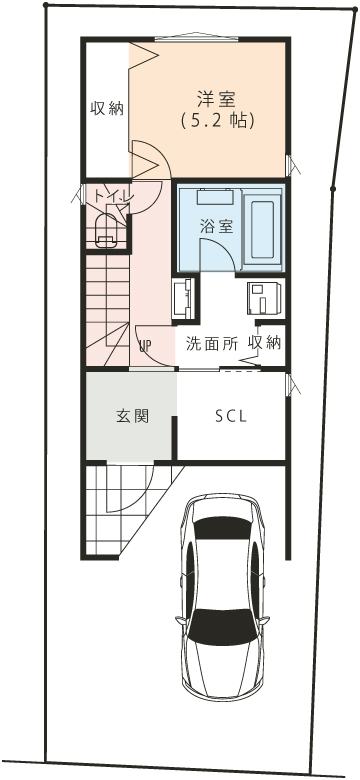 1階 - 間取り図
