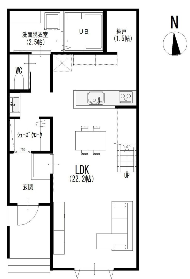 １階（54.65㎡） - 間取り図